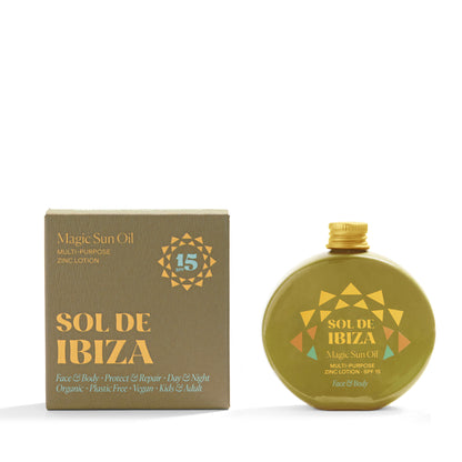 SOL DE IBIZA magiškas saulės aliejus veidui ir kūnui su SPF 15, 30 ml